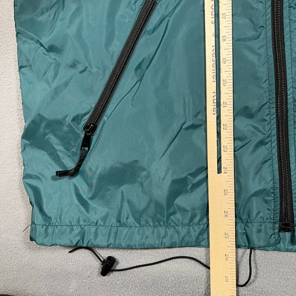 VTG Sierra Designs Jacket XL Teal Green Rain Nylon Windbreaker Full Zip Hooded - Picture 6 of 8